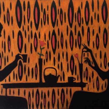 Painting titled "Over a cup tea" by Martin Ashkhatoev, Original Artwork, Acrylic