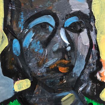 Painting titled "Portrait #3" by Tung Duc Pham, Original Artwork, Acrylic