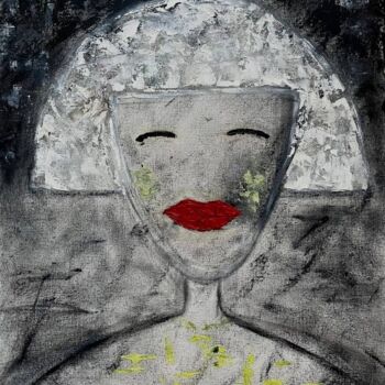 Pittura intitolato "Self-portrait" da Katya Pilya, Opera d'arte originale, Acrilico