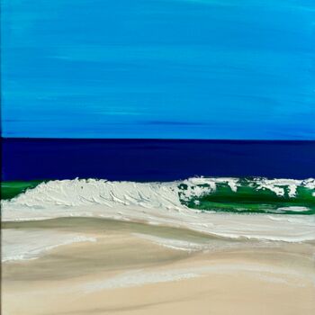Painting titled "OCEAN SPIRIT 2/2" by Nathalie Blu, Original Artwork, Acrylic Mounted on Wood Stretcher frame