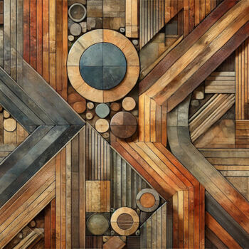 数字艺术 标题为“Dynamic Geometry: A…” 由Alberto Capitani, 原创艺术品, AI生成的图像