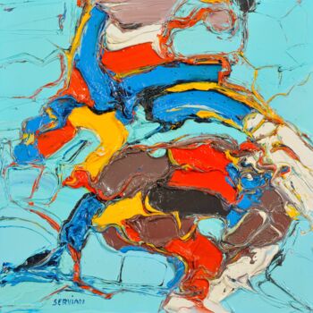 Malerei mit dem Titel "la joie de vivre da…" von Frederic Servian, Original-Kunstwerk, Öl