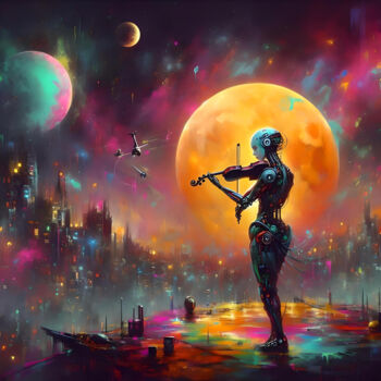 Цифровое искусство под названием "Moonlight Sonata" - Andrew (Chalfont Art Studio), Подлинное произведение искусства, Изобра…