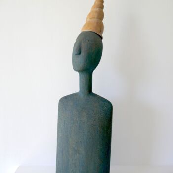 Sculpture titled "The son of the sea" by Liquette-Gorbach, Original Artwork, Wood