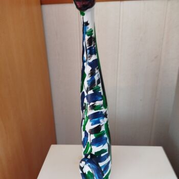Sculpture intitulée "Chat" par Ejj, Œuvre d'art originale, Acrylique