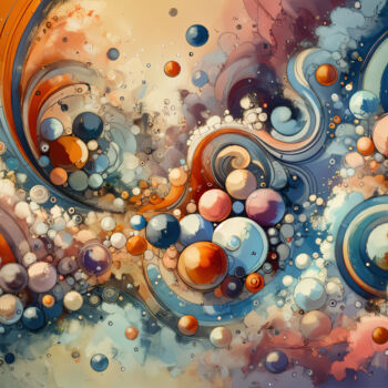 Digital Arts με τίτλο "Swirling Dance in t…" από Alberto Capitani, Αυθεντικά έργα τέχνης, Εικόνα που δημιουργήθηκε με AI