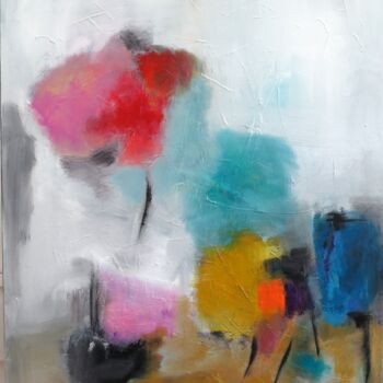 Painting titled "Arbres à Pourquoi" by Ar Bilbo, Original Artwork, Oil Mounted on Wood Stretcher frame