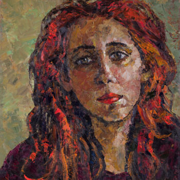 Pittura intitolato "Rainy mood" da Iryna Lupashchenko, Opera d'arte originale, Olio Montato su Telaio per barella in legno