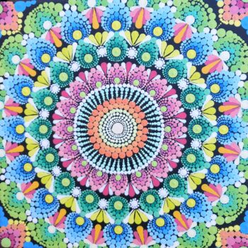 Painting titled "Mandala 7" by Virginija Grudžinskienė, Original Artwork, Acrylic Mounted on artwork_cat.