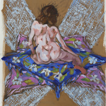 「Between Patterns an…」というタイトルの絵画 Lola Marinnによって, オリジナルのアートワーク, オイル