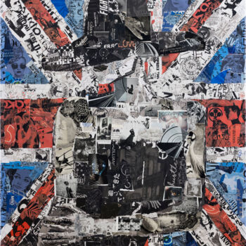 Collages intitulée "British Lady" par Werner Huterer (Schnipsy), Œuvre d'art originale, Collages