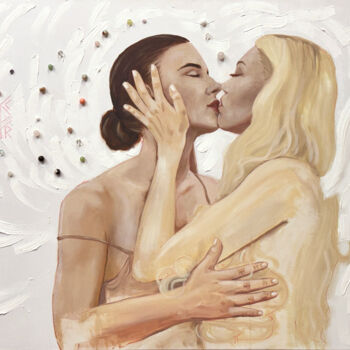 제목이 "Breathe in and trust"인 미술작품 Sasha Snegir로, 원작, 기름 나무 들것 프레임에 장착됨