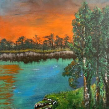 Pittura intitolato "Acrylic Painting "S…" da Elena Danner, Opera d'arte originale, Acrilico