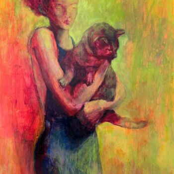 Peinture intitulée "Let me go!" par Kseniia Kozhakhanova, Œuvre d'art originale, Acrylique Monté sur Châssis en bois