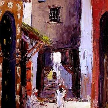 Peinture intitulée "Casbah d'ALGER ,Por…" par M'Hamed Saci, Œuvre d'art originale