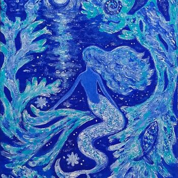 Pintura titulada "Dreams of Mermaid" por Karolina Ingo (Karolina Navi -Ingo), Obra de arte original, Acrílico
