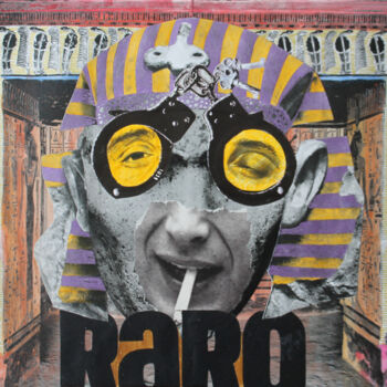 Collages intitulée "Raro" par Gustavo Anania, Œuvre d'art originale, Collages Monté sur Carton