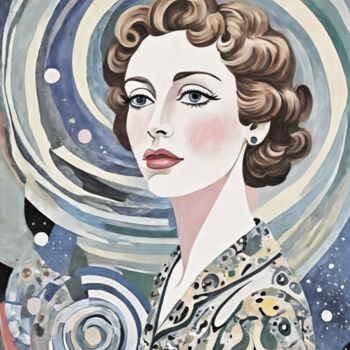 Painting titled "Blooming Elegance" by Asel, Original Artwork, Acrylic Mounted on Wood Stretcher frame