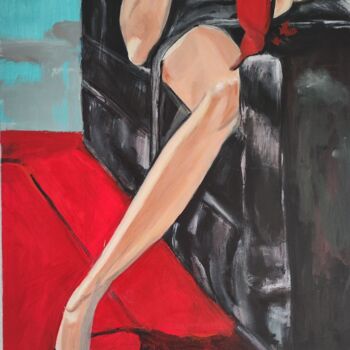 Painting titled "Relax" by Patrick Foi, Original Artwork, Acrylic Mounted on Wood Stretcher frame