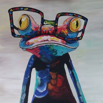 "ColorfullFrog" başlıklı Tablo Isabelle Jura tarafından, Orijinal sanat, Akrilik