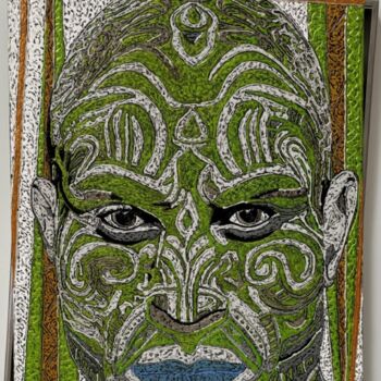 Peinture intitulée "TRIBAL / SCULPTURE…" par Marjinal Artiste Peintre Décalé Français, Œuvre d'art originale, Acrylique Mont…