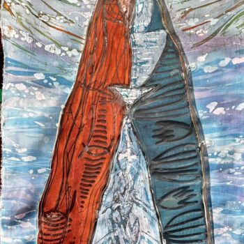 Schilderij getiteld "Circassian family" door Alesya Shapsig, Origineel Kunstwerk, Was