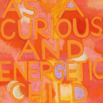Painting titled "Stay as a curious a…" by Qin Han, Original Artwork, Oil Mounted on Wood Stretcher frame
