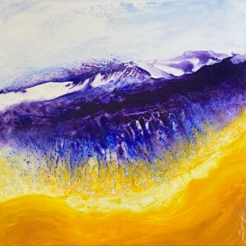 Peinture intitulée "Incandescence" par Sonia Di Maccio, Œuvre d'art originale, Acrylique Monté sur Châssis en bois