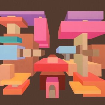 绘画 标题为“Space” 由Alain Maters, 原创艺术品, 丙烯 安装在木质担架架上