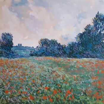 제목이 "Vue sur la campagne…"인 미술작품 Cyriaque Millet로, 원작, 밀랍