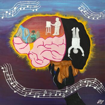 Peinture intitulée "Cognitive Creation" par Michaela Unterberger, Œuvre d'art originale, Acrylique