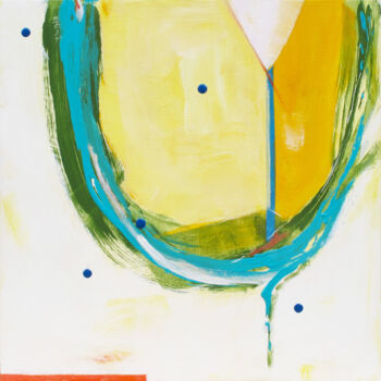 Peinture intitulée "Scamp Cubby" par Kirsty Black, Œuvre d'art originale, Acrylique Monté sur Panneau de bois