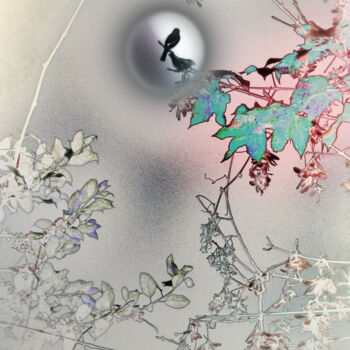 Digital Arts titled "Rossignol de mes am…" by Michel Guillaumeau, Original Artwork, Digital Painting