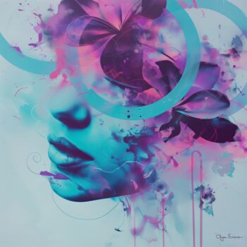 Arts numériques intitulée "Abstract Grace" par Olya Enina, Œuvre d'art originale, Impression numérique Monté sur Châssis en…