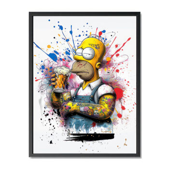 Digital Arts titled "Tableau Homer Simps…" by Lascaz, Original Artwork, 2D Digital Work