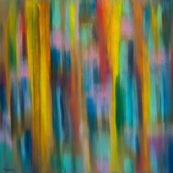 Malarstwo zatytułowany „Colored carousel” autorstwa Ivan Klymenko, Oryginalna praca, Olej