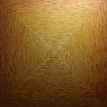 Malerei mit dem Titel "Grand dégradé carré…" von Jonathan Pradillon, Original-Kunstwerk, Acryl Auf Keilrahmen aus Holz monti…