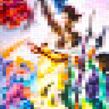 Collages titled "Liberté" by Xavier Caille, Original Artwork, Collages