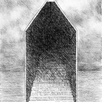Drawing titled "shelter2" by Frits Sergeant, Original Artwork, Ink