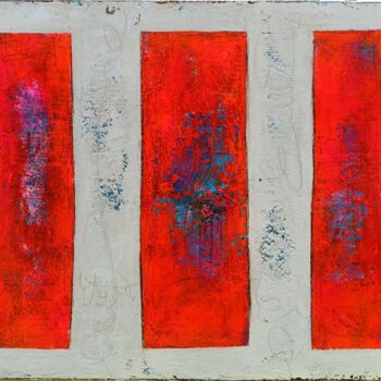 Painting titled "24091 - MELODIE D'E…" by Laurence Hubswerlin Diradourian, Original Artwork, Acrylic Mounted on Wood Stretch…
