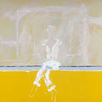 Painting titled "portrait XXV.VIII" by Jean Lerin, Original Artwork, Acrylic Mounted on Wood Stretcher frame
