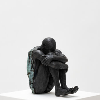 Sculptuur getiteld "Icaro ancora senza…" door Antonio Tropiano, Origineel Kunstwerk, Bronzen