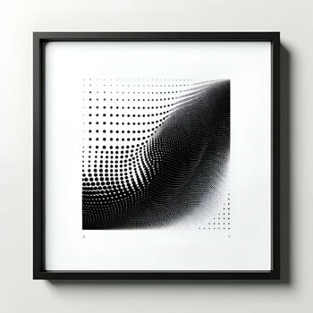 Digital Arts με τίτλο "Curved Minimalism:…" από Alberto Capitani, Αυθεντικά έργα τέχνης, Εικόνα που δημιουργήθηκε με AI