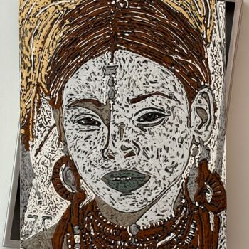Peinture intitulée "DREADS / SCULPTURE…" par Marjinal Artiste Peintre Décalé Français, Œuvre d'art originale, Acrylique Mont…