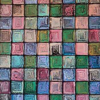 Painting titled "ARTE GEOMÉTRICO II" by Bravo Navarro, Original Artwork, Acrylic Mounted on Wood Stretcher frame
