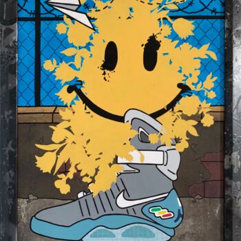 绘画 标题为“Smile” 由Romain Dorez, 原创艺术品, 丙烯 安装在木板上