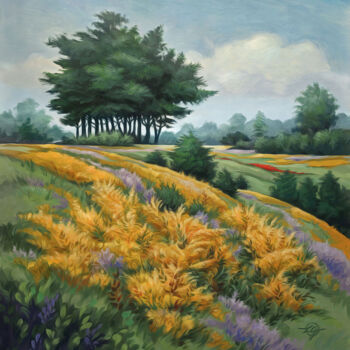 Painting titled "Juli-Asyl / July As…" by Lutz Gaede, Original Artwork, Acrylic Mounted on Other rigid panel