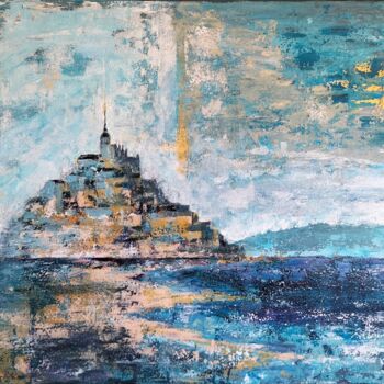 Painting titled "L'Archange" by Lucas Ledran, Original Artwork, Acrylic Mounted on Wood Stretcher frame