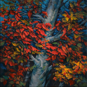 제목이 "Autumn Leaves Q / H…"인 미술작품 Lutz Gaede로, 원작, 아크릴 나무 들것 프레임에 장착됨