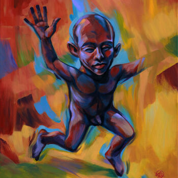 Malerei mit dem Titel "Defector / Überläuf…" von Lutz Gaede, Original-Kunstwerk, Acryl Auf Keilrahmen aus Holz montiert
